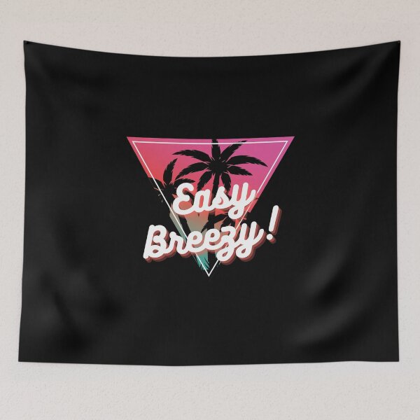 Item preview, Easy Breezy Phrase Retro Miami Beach Summer Saying designed and sold by Cajattire.