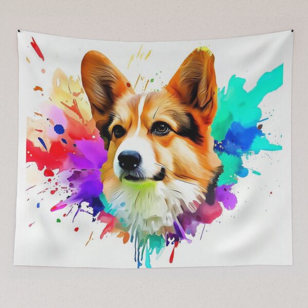 Item preview, Corgi Splash Art designed and sold by The Digital Compass.