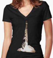Falcon 9 Launch At night Women's Fitted V-Neck T-Shirt
