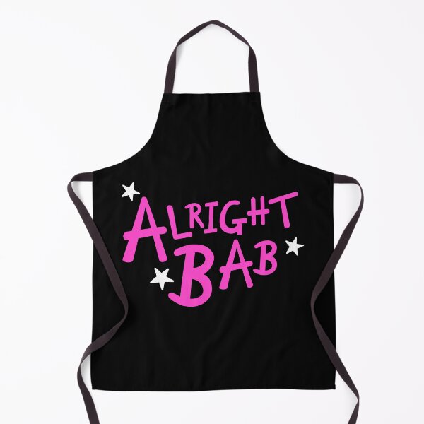 Item preview, Pink Alright Bab + White Stars - Black Background designed and sold by Helen McCartney Designs.