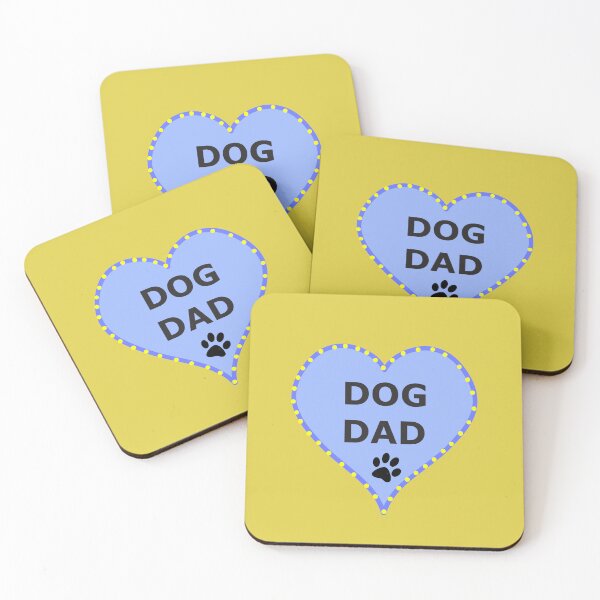 Item preview,  Dog dad in a pink heart with a dog foot print on it designed and sold by MsRedFox.