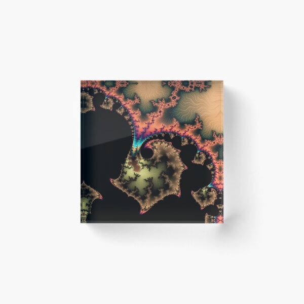 Aperçu de l'œuvre fractales en acrylique multicolore créée et vendue par fractalblox.