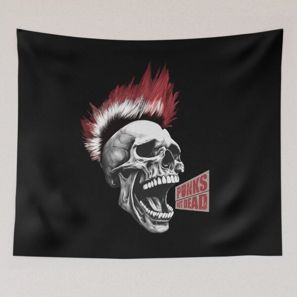 Item preview, punks not dead designed and sold by SkullsToGo.