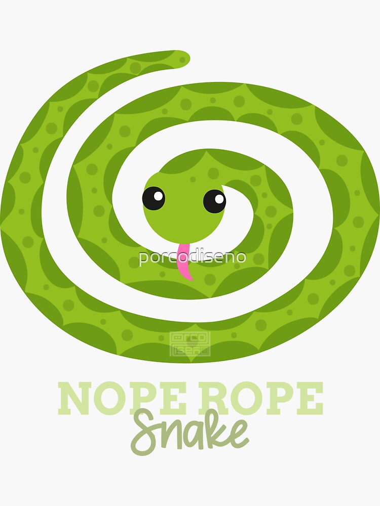 "Funny Animal Name Meme Nope Rope SNAKE" Sticker for Sale by