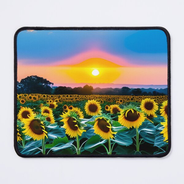 Item preview, Sunflower field with pink sky designed and sold by GasconyPassion.