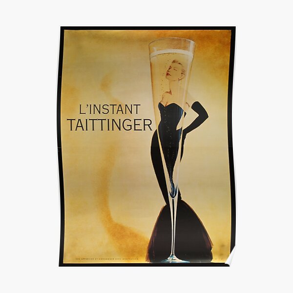 Vintage Champagne Poster Poster