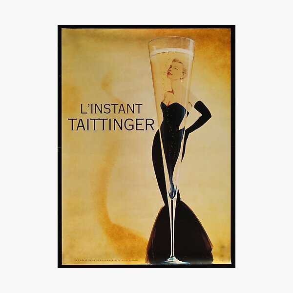 Vintage Champagne Poster Photographic Print
