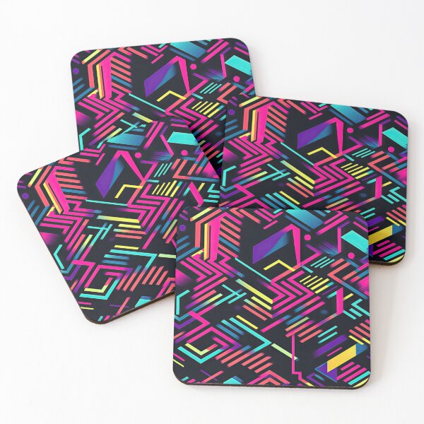Item preview, 80s and 90s Retro Pop Synthwave Pattern designed and sold by AeonAcademy.