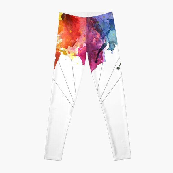 Skydiving, Skydiver parachute, parachuting. Watercolor Illustration Leggings