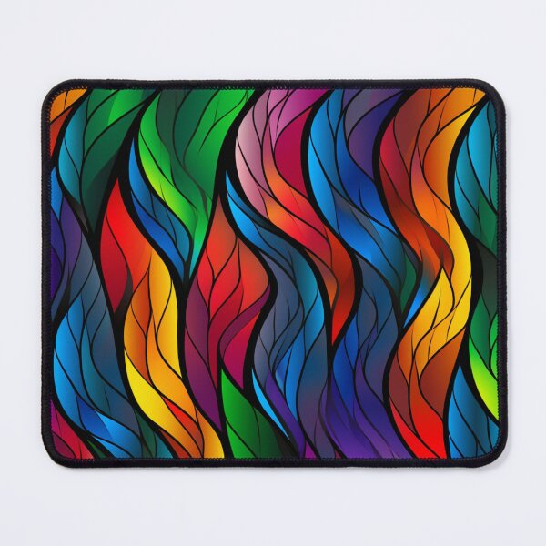 Artikelvorschau, Buntes Fantasiemuster orange blau rot grün türkis gelb schwarz Ornamente entworfen und verkauft von G-M-Designs.