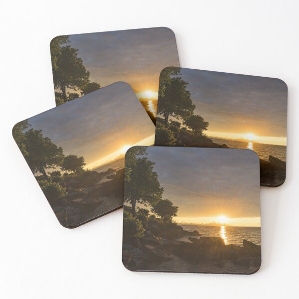 Item preview, Summer Gold - Sparkling Sunrise on the Shore of Lake Ontario in Toronto designed and sold by Georgia Mizuleva.