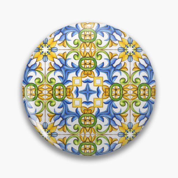 Item preview, Summer,blue tiles,mosaic,Sicilian style, pattern  designed and sold by MariaMarinova.