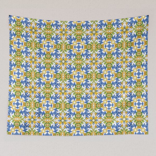 Item preview, Summer,blue tiles,mosaic,Sicilian style, pattern  designed and sold by MariaMarinova.