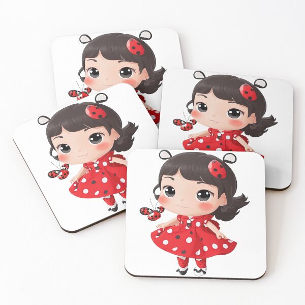 Item preview, ladybug girl with bright designed and sold by Natcharee.
