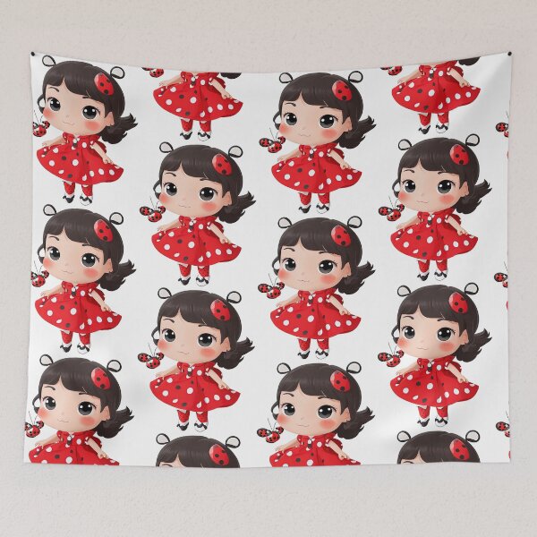 Item preview, ladybug girl with bright designed and sold by Natcharee.