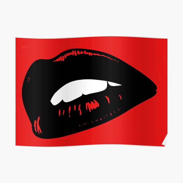 Red Lips Art © Doc Braham All Rights Reserved Poster By Britishyank Redbubble