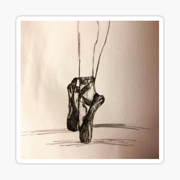 En pointe Sticker