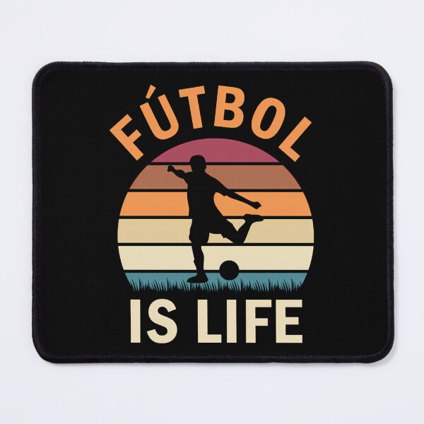 Item preview, Fútbol Is Life Football and Soccer Lover Vintage Retro Sunset designed and sold by ClosetSouchon.