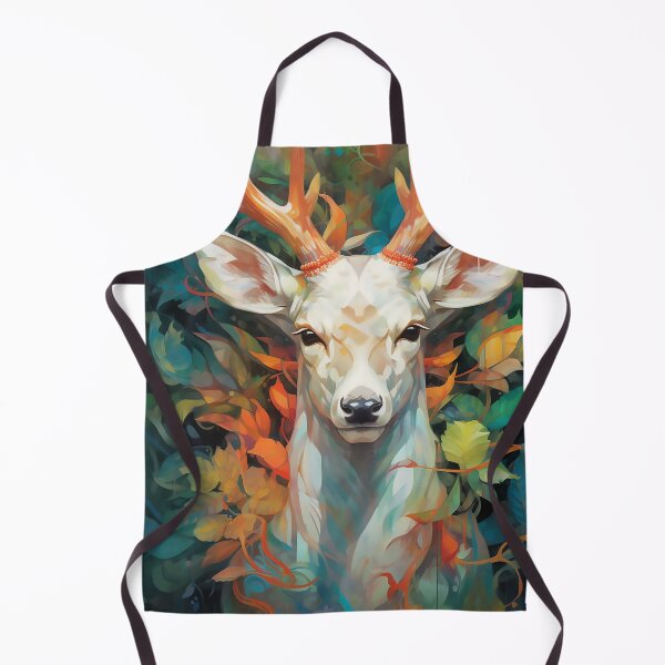 Item preview, Portrait of a white deer's face designed and sold by WallWhimsyWorks.