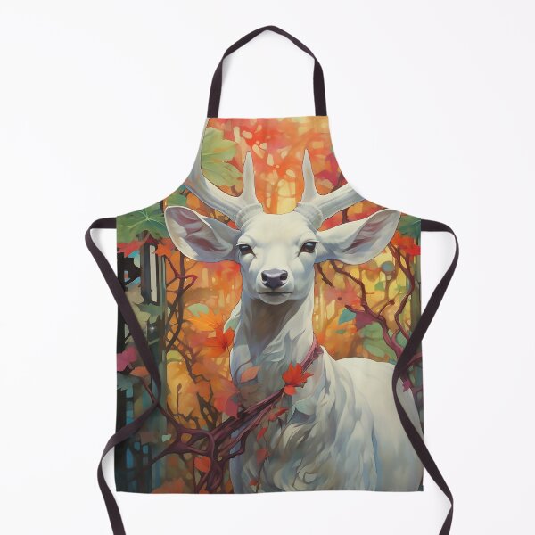 Item preview, Portrait of a white deer's face designed and sold by WallWhimsyWorks.