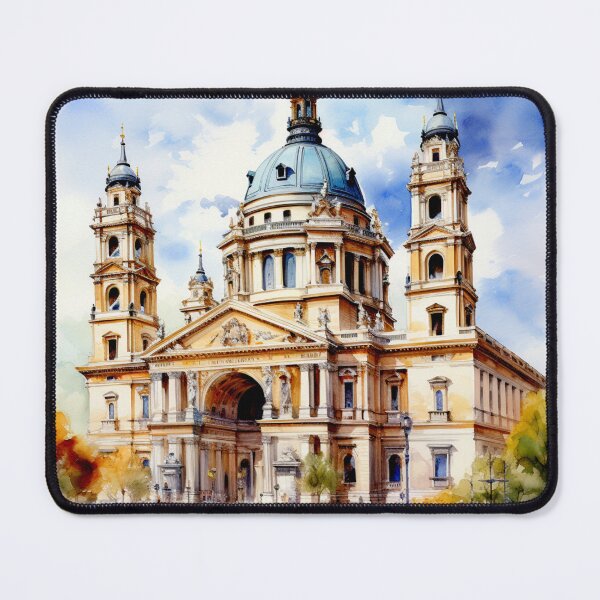 Item preview, A Watercolor Design of the St. Stephen's Basilica in Budapest - Hungary designed and sold by Sketch-Shack.