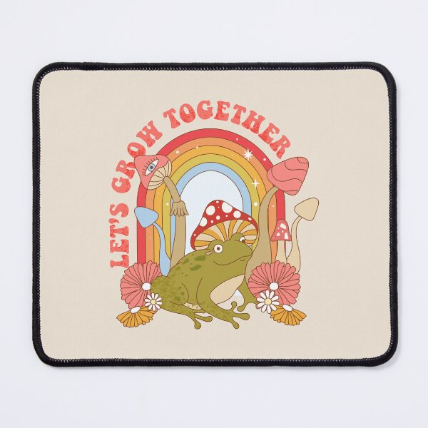 Item preview, Frog with mushroom. Lets grow together quote. designed and sold by CoCoArt-Ua.