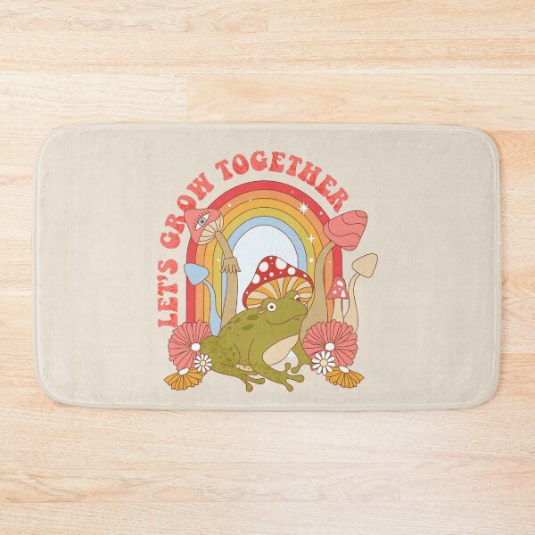 Item preview, Frog with mushroom. Lets grow together quote. designed and sold by CoCoArt-Ua.