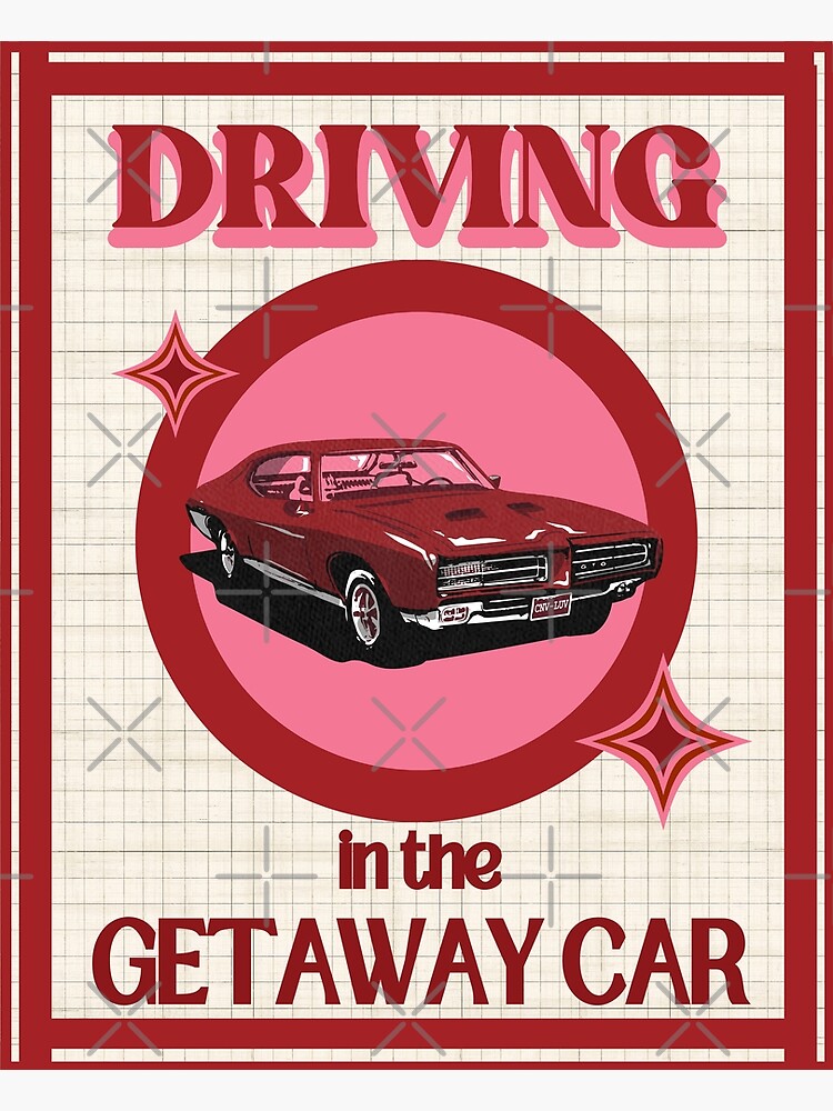 Getaway Car Red Taylor Swift Digital Art Print