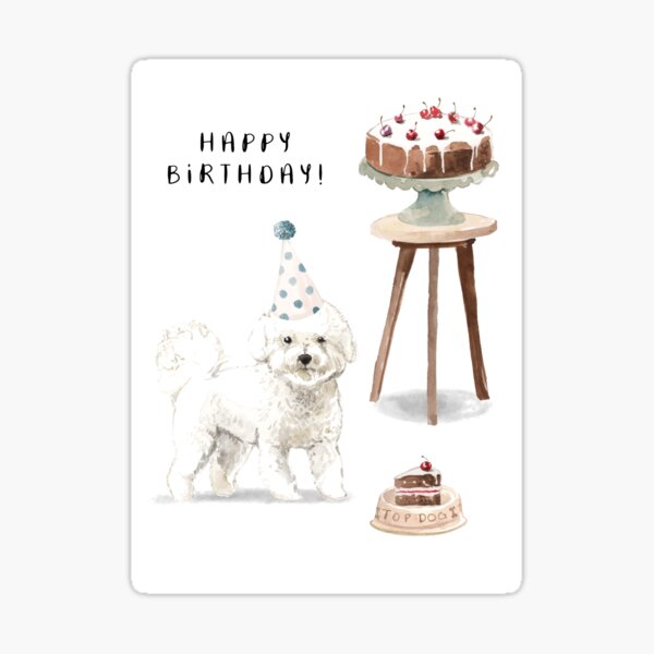 Bichon frise clearance birthday cake