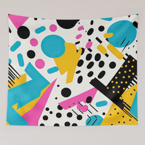 Item preview, Funky 80s and 90s Nostalgia Pop Pattern designed and sold by AeonAcademy.