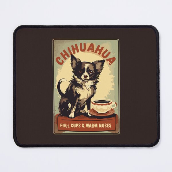 Item preview, Chihuahua Cafe Vintage Sign - Full Cups & Warm Noses designed and sold by Triplicate Limited.