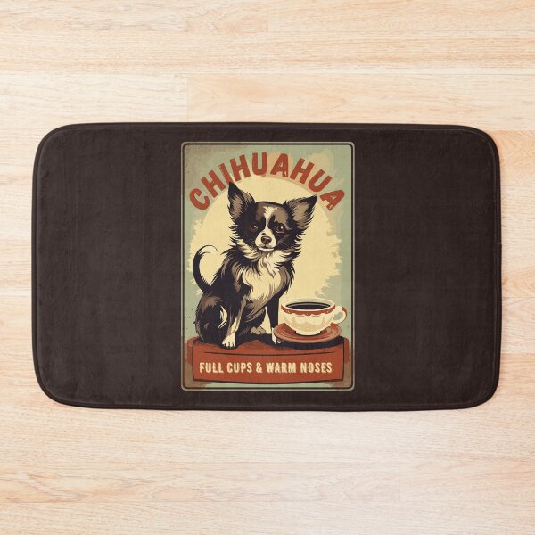 Item preview, Chihuahua Cafe Vintage Sign - Full Cups & Warm Noses designed and sold by Triplicate Limited.