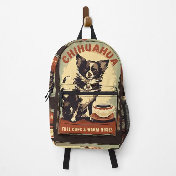 Item preview, Chihuahua Cafe Vintage Sign - Full Cups & Warm Noses designed and sold by Triplicate Limited.