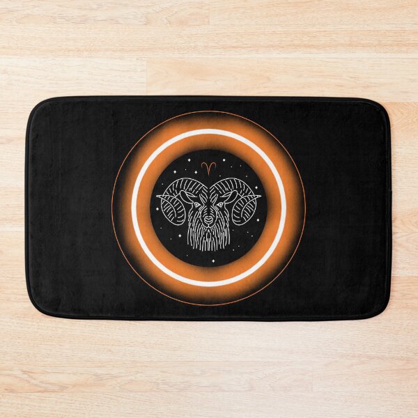 Item preview, Aries Fire Sign Neon Circle designed and sold by MysticZodiac.