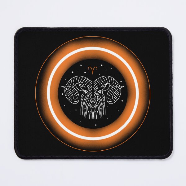 Item preview, Aries Fire Sign Neon Circle designed and sold by MysticZodiac.