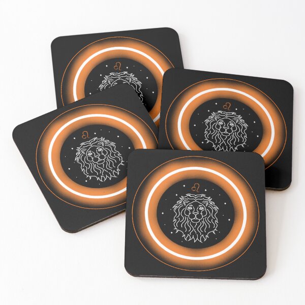 Item preview, Leo Fire Sign Neon Circle designed and sold by MysticZodiac.