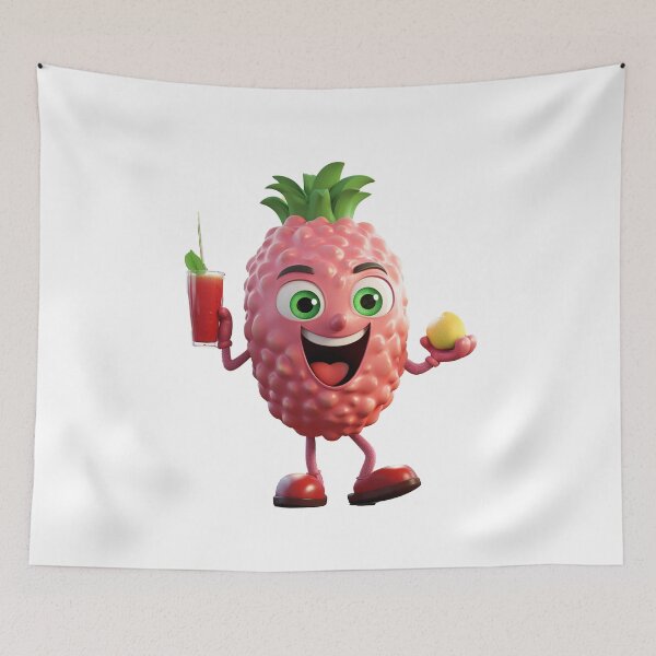 Item preview, Fruit smoothie – Mascotte who’s shaking a smoothie, 3D cartoon designed and sold by JansenGS.