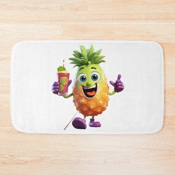 Item preview, Fruit smoothie – Mascotte who’s shaking a smoothie, 3D ananas cartoon designed and sold by JansenGS.