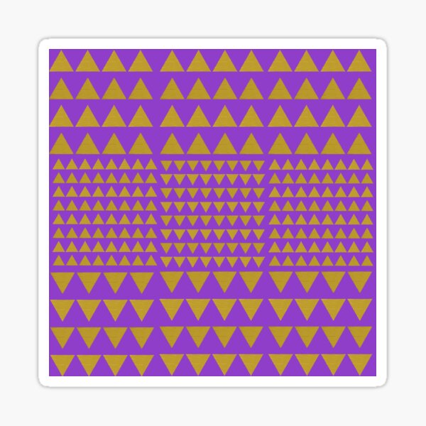 Golden Triangles Purple Sticker