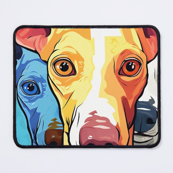 Item preview, Same cartoon dog drawn in different art styles designed and sold by WallWhimsyWorks.