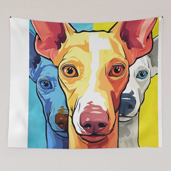 Item preview, Same cartoon dog drawn in different art styles designed and sold by WallWhimsyWorks.