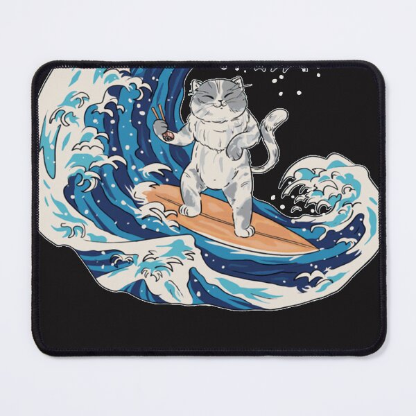 Item preview, Japanese Wave Surfing Cat designed and sold by AbdallahBaster.