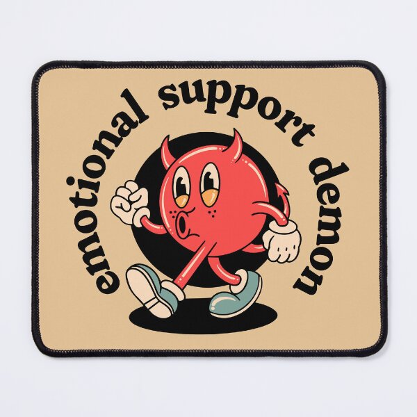 Item preview, cute and funny emotional support demon, mental health designed and sold by ThirdEyeDesign1.