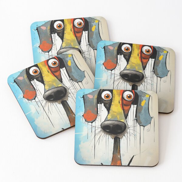 Item preview, Cute dog painting designed and sold by WallWhimsyWorks.