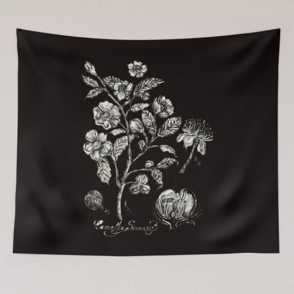 Item preview, Tea Plant Vintage plant illustration designed and sold by ANGELREYNOLS.