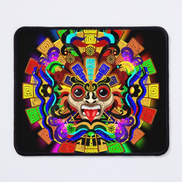 Item preview, Aztec Warrior Mask Rainbow Colors designed and sold by BluedarkArt.