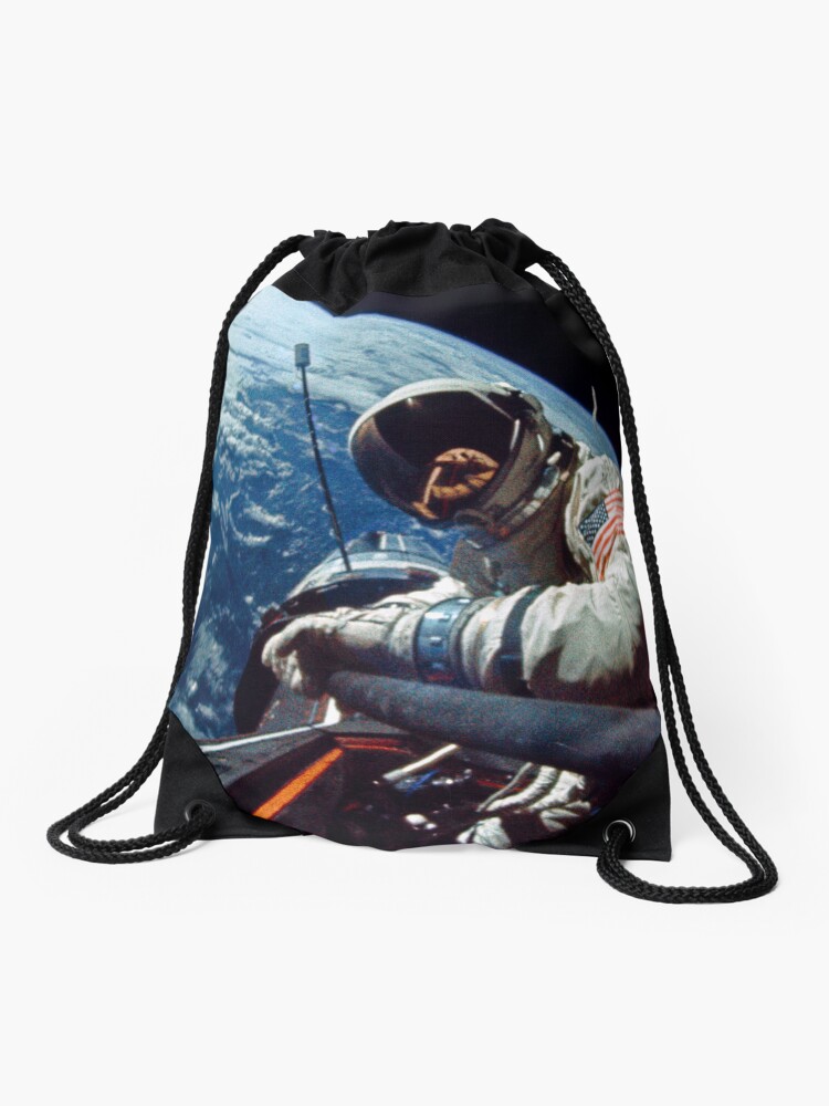 Drawstring Backpack Astronaut Space Galaxy Gym Bag