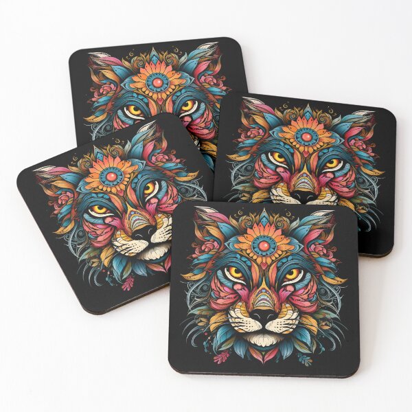 Item preview, Tiger face art, colorful, tiger lovers no.2 designed and sold by KAMESUN.