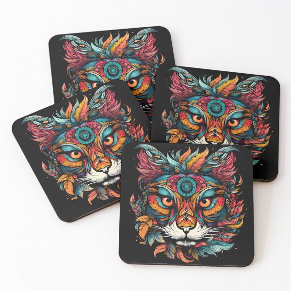 Item preview, Tiger face art, colorful, tiger lovers no.3 designed and sold by KAMESUN.