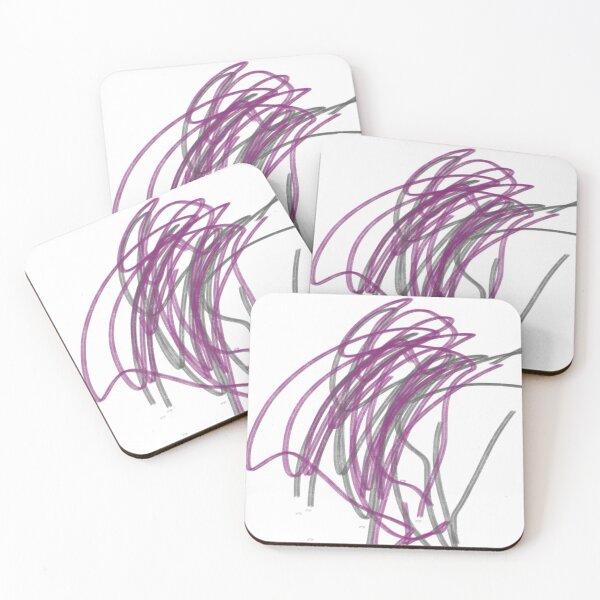 Item preview, Abstract purple lines painting- calming designed and sold by MsRedFox.